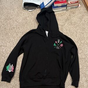 Black Hoodie with Wicked Design